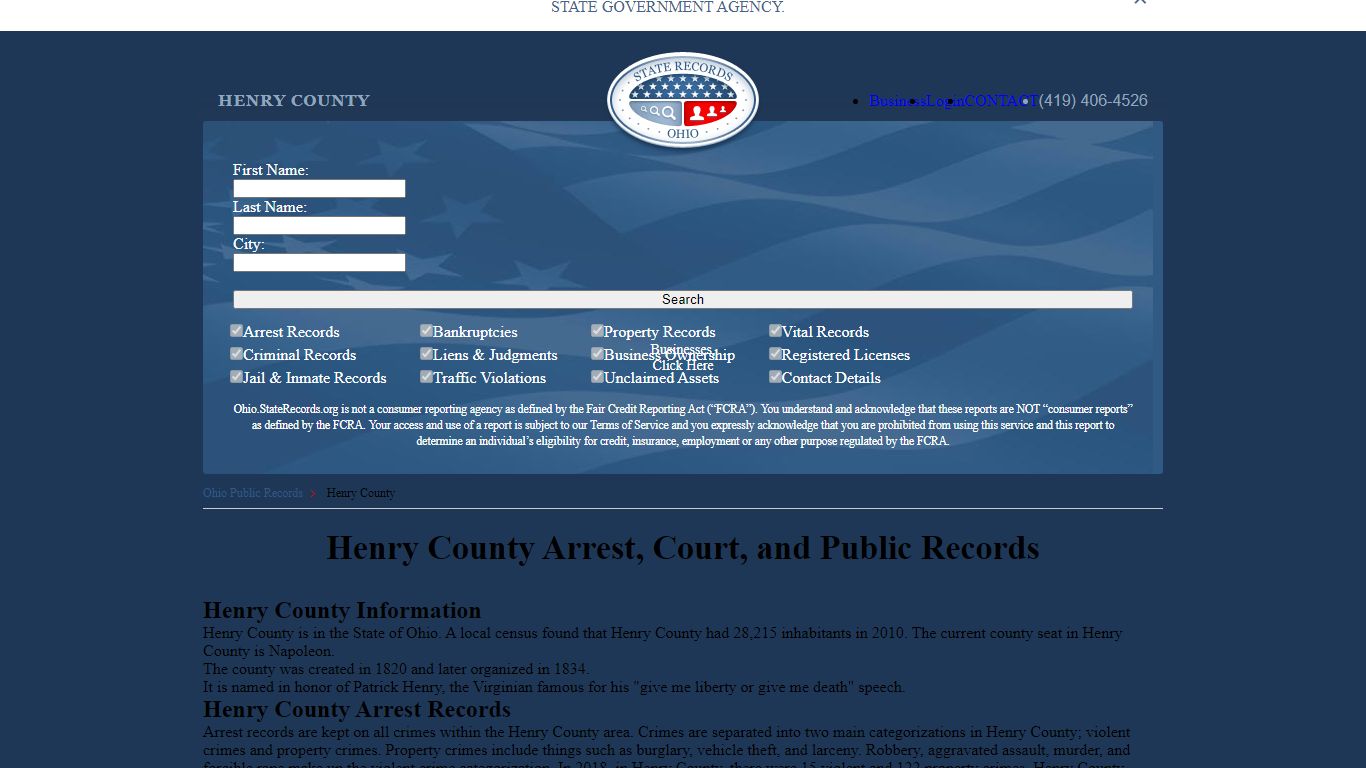 Henry County Arrest, Court, and Public Records