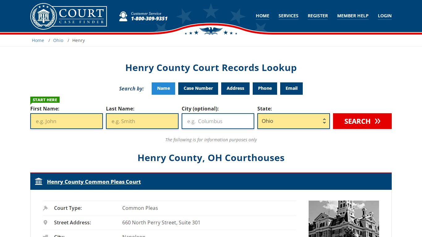 Henry County Court Records | OH Case Lookup - CourtCaseFinder.com